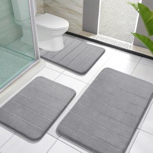 Memory Foam Bath Mat Set 3 Pieces